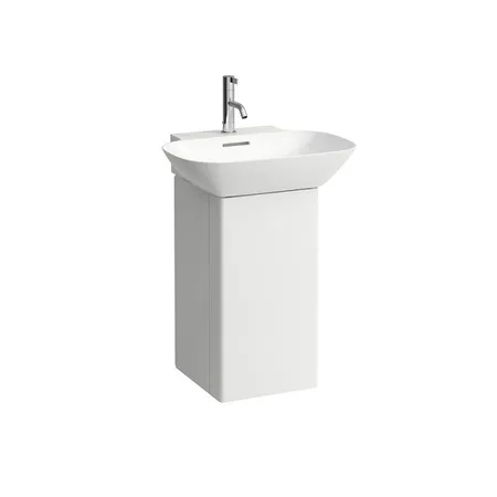 Laufen INO Тумба с раковиной, 32х34х60.5см, с 1 дверцей, с сифоном, с 4 полками, DX, подвесная, покрытие LCC, цвет: белый матовый