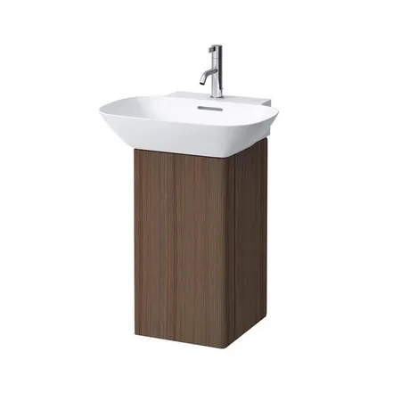 Laufen INO Тумба под раковину 815302, 32х34х60.5см, с 1 дверцей, с сифоном, с 4 полками, DX, подвесная, цвет: темный орех