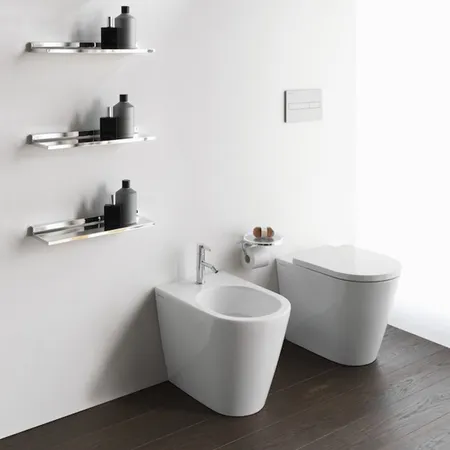 Laufen Kartell Биде напольное 56х37х43см, с 1 отв. под смеситель, без боковых отв, с покр. LCC, цвет: белый