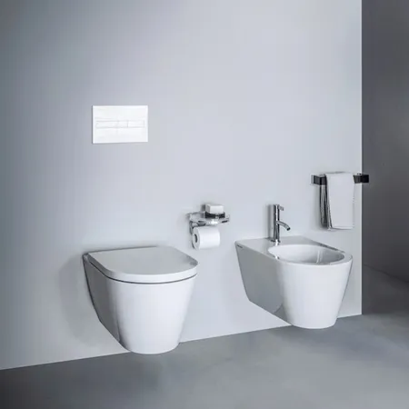 Laufen Kartell Биде подвесное 54.5х37х29см, с 1 отв. под смеситель, без боковых отв, с покр. LCC, цвет: белый