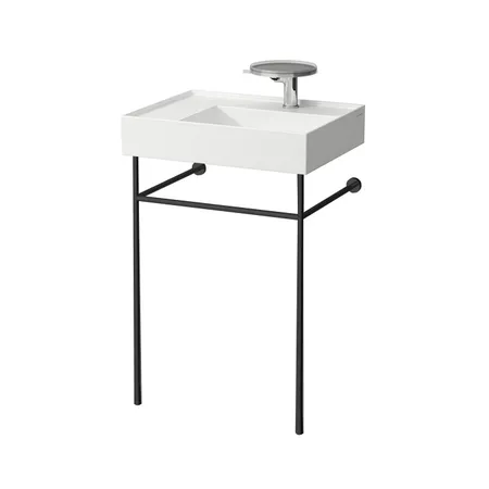 Laufen Kartell Консоль 53.5х44х79см, с раковиной на 1 отв,, напольная, Sx, покрытие LCC, цвет: черный матовый