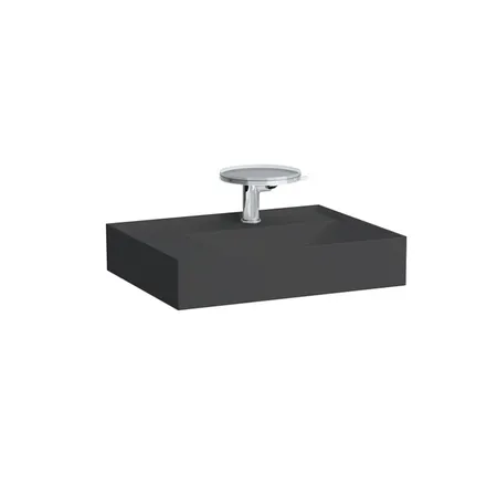 Laufen Kartell Раковина 60х46х12 см, 1 отв., без перелива, цвет: черный глянцевый