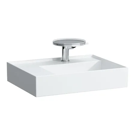Laufen Kartell Раковина 60х46х12см, 1 отв., со скрытым сливом, полка слева, цвет: белый