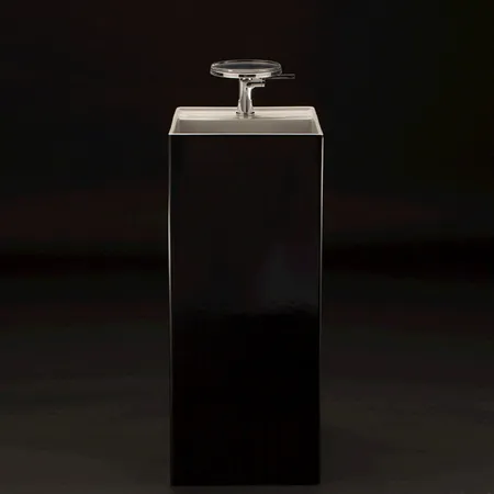 Laufen Kartell Раковина 37.5х43.5х90 см, 1 отв., напольная, без перелива, цвет: черный