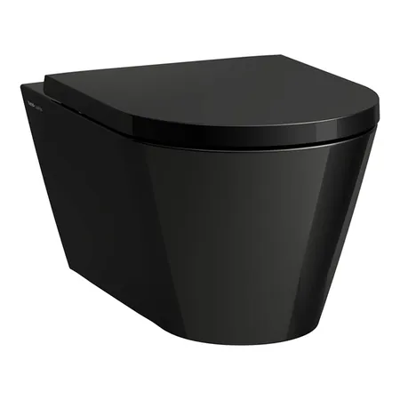 Laufen Kartell Унитаз подвесной 54х37см., безободковый, цвет: черный глянцевый