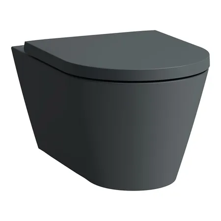 Laufen Kartell Унитаз подвесной 54.5х37х43 см, Rimless, c покрытием LCC, цвет: графит матовый