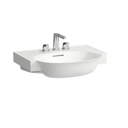 Laufen New Classic Раковина накладная 60х48х7.5см., с 3 отв., с переливом, с покрытием Clean Coat LCC, цвет: белый