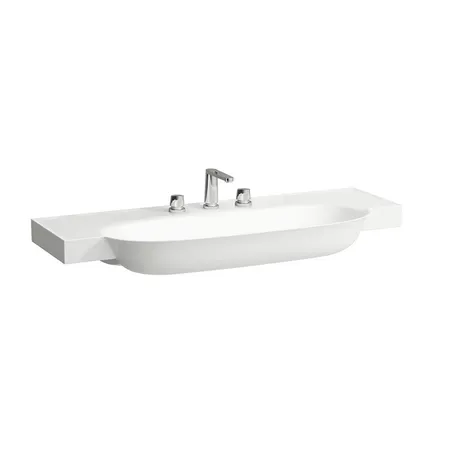 Laufen New Classic Раковина накладная 120х48х7.5см, с 3 отв, без перелива, с покрытием Clean Coat LCC, цвет: белый