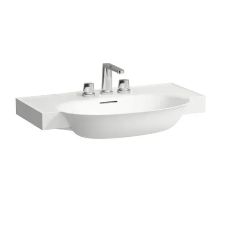 Laufen New Classic Раковина накладная 80х48х7.5см, с 3 отв., с переливом, с покрытием Clean Coat LCC, цвет белый