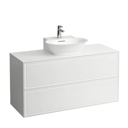 Laufen New Classic Тумба с раковиной, 117.5x45.5x60см, 2 ящика, подвесная, цвет: белый глянцевый