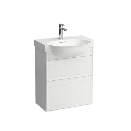 Laufen New Classic Тумба с раковиной, 57.5х31.5х67.5см, 2 ящика, подвесная, цвет: белый глянцевый