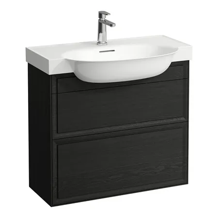 Laufen New Classic Тумба с раковиной 77.5x31.5x67.5см., подвесная, 2 ящика, цвет: черный дуб