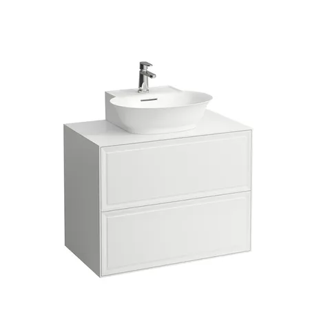 Laufen New Classic Тумба с раковиной, 77.5x45.5x60см, 2 ящиками, подвесная, цвет: белый глянцевый