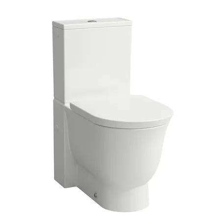 Laufen New Classic Унитаз моноблок безободковый 70х37х43см, выпуск универсальный, цвет: белый матовый