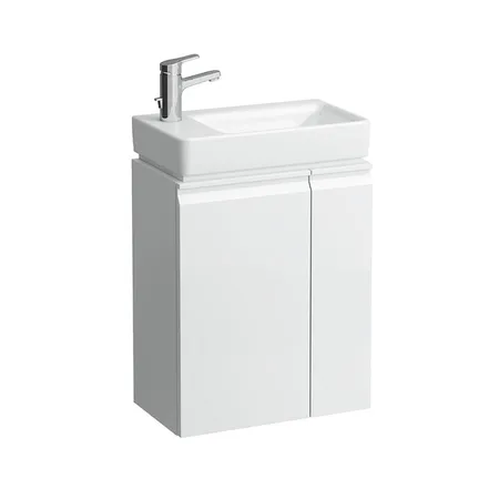 Laufen Pro База с раковиной 48x28см, петли слева, полки справа, 1 дверка, подвесная, цвет: белый