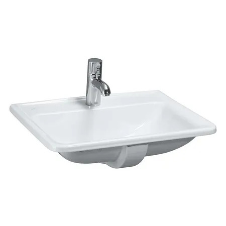 Laufen Pro S Раковина 56х44х20 см, встраиваемая сверху с 1 отв., без перелива, цвет: белый
