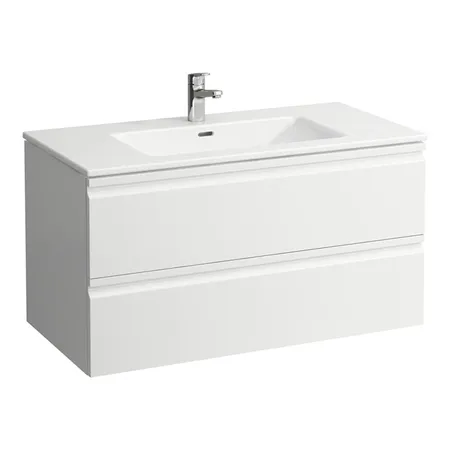 Laufen PRO S Тумба подвесная 100х50х54см., с раковиной Slim, 2 ящика, вкл. комплект органайзер, цвет: белый глянцевый