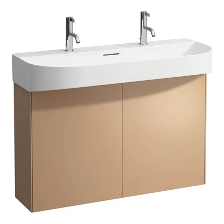 Laufen Sonar Комплект мебели с раковиной, 1000x420x145 мм., с 2 отверстиями для смесителя, база под раковину 975х240х600 мм, 2 дверцы, цвет: медь
