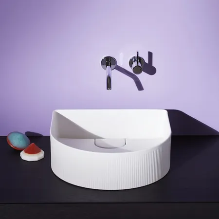Laufen Sonar Раковина с текстурой 41x36.5х13 см, без отв., цвет: белый матовый