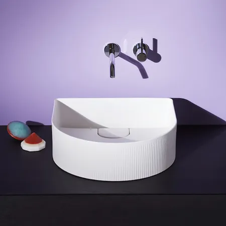 Laufen Sonar Раковина 41x36.5х13см., накладная, без отв., без перелива, с текстурой, цвет: белый глянцевый