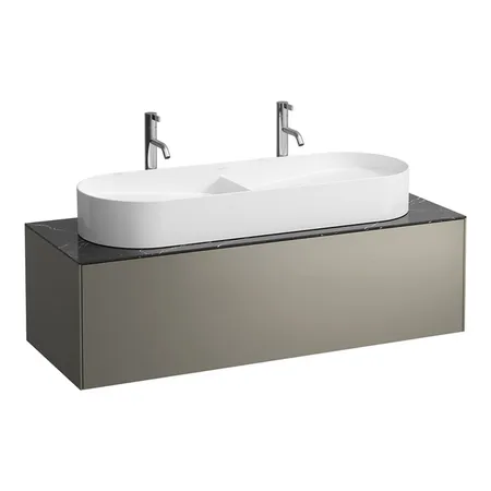 Laufen Sonar Тубма под раковину, 117.5х45.5х34см., 1 ящик, с отверстием в центре, совместим с раковинами-чашами 812348, 812349, цвет: титан/черный мрамор