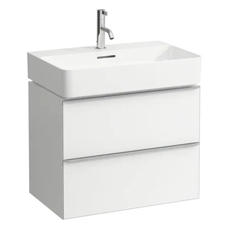 Laufen Space База с раковиной 63.5х39х53см, с 2 ящиками, подвесная, покрытие LCC, цвет: белый глянцевый