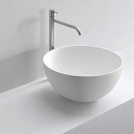 NOORTH milldue edition Раковина 40x14 см, без отв., накладная, цвет: белый