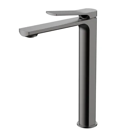 NEMO Prima Смеситель для раковины, высокий, 1 отв., с донным клапаном, цвет: gun metal