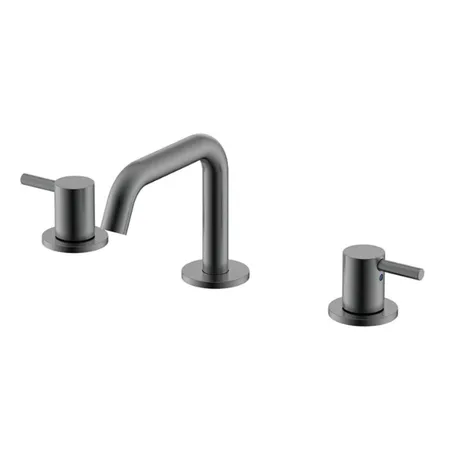 NEMO Round Смеситель для раковины, 3 отв., с донным клапаном, цвет: gun metal