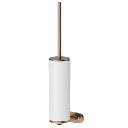 Newform Accessori tondi Туалетный ерш, подвесной, белая керамика, цвет: PVD brushed copper bronze