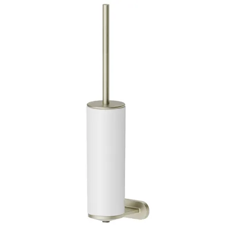 Newform Accessori tondi Туалетный ерш, подвесной, белая керамика, цвет: PVD brushed pale gold