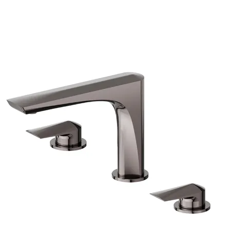 Newform Delta Zero Смеситель для раковины, 3 отв., цвет: PVD gun metal