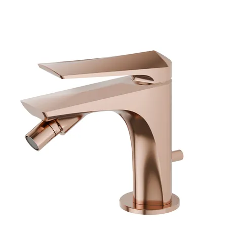 Newform Delta Zero Смеситель для биде, 1 отв., с донным клапаном, цвет: PVD copper bronze