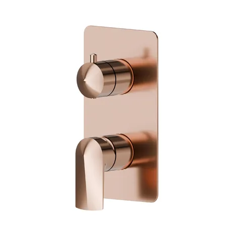 Newform Delta Zero Смеситель для душа, встраиваемый, 2 потока, внешняя часть, цвет: PVD copper bronze