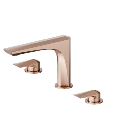 Newform Delta Zero Смеситель для раковины, 3 отв., цвет: PVD copper bronze