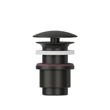 Newform Донный клапан, свободный слив, для раковины без перелива, Н min 25 - max 45 мм, цвет: carbon satin