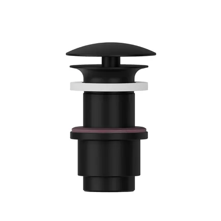 Newform Донный клапан, свободный слив, для раковины без перелива, Н min 40 - max 60 мм, цвет: черный матовый