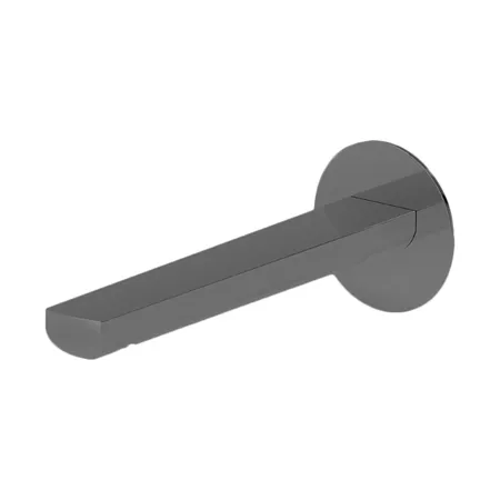 Newform Haka Излив для раковины 18.9см., настенный, с подключением на 1/2”, цвет: PVD brushed gun metal