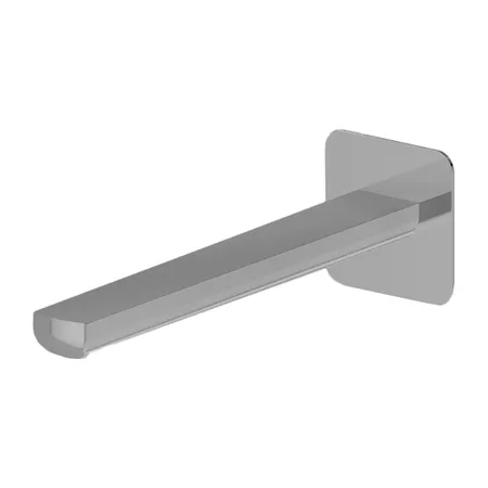 Newform Haka Излив для раковины 22.9см., настенный, с подключением на 1/2”, цвет: PVD brushed stainless steel