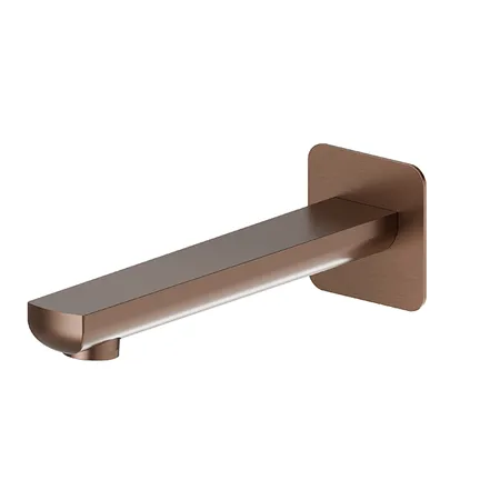 Newform Haka Излив для ванны 21.1см., настенный, 1/2”, цвет: PVD brushed copper bronze