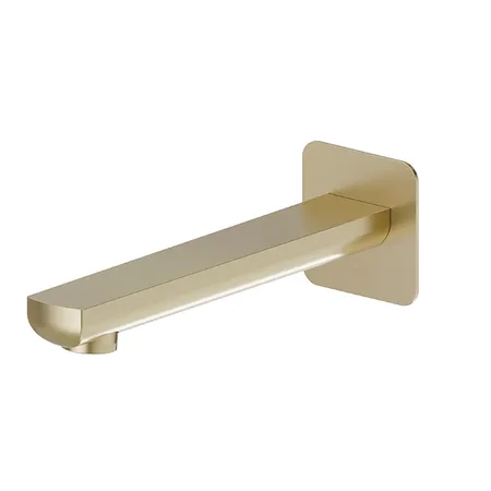 Newform Haka Излив для ванны 21.1см., настенный, 1/2”, цвет: PVD brushed gold