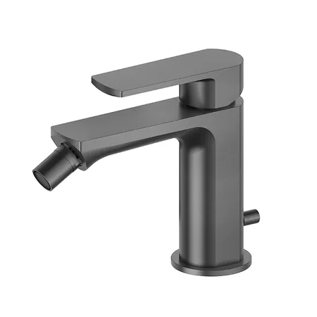 Newform Haka Смеситель для биде, 1 отв., с донным клапаном, цвет: PVD brushed gun metal