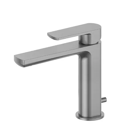 Newform Haka Смеситель для раковины, 1 отв., с донным клапаном, цвет: PVD brushed gun metal