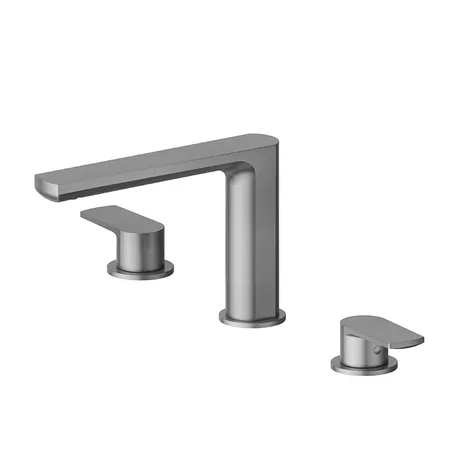 Newform Haka Смеситель для раковины, 3 отв., без донного клапана, цвет: PVD brushed gun metal