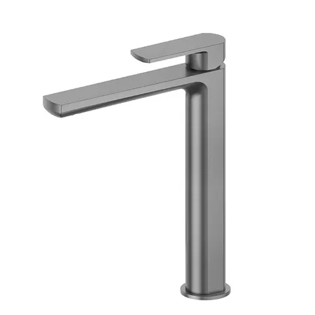 Newform Haka Смеситель для раковины, высокий, 1 отв., без донного клапана, цвет: PVD brushed gun metal