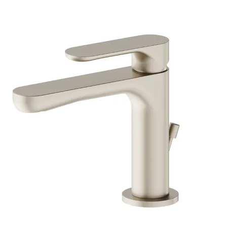 Newform Linfa II Смеситель для раковины, 1 отв., с донным клапаном, цвет: gold satin
