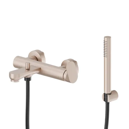 Newform Linfa II Смеситель для ванны, с изливом и ручным душем, цвет: copper satin