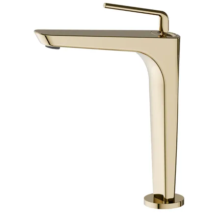 Newform O'Rama Смеситель для раковины, 1 отв., высокий, цвет: PVD glossy gold