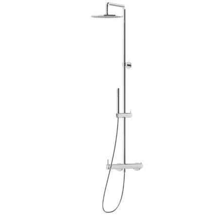 Newform Shower Душевая стойка со смесителем, переключателем, верхним и ручным душем, цвет: хром