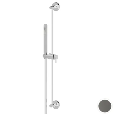 Newform Shower set Душевой гарнитур: штанга, ручной душ из латуни, шланг 150 см, цвет: PVD gun metal